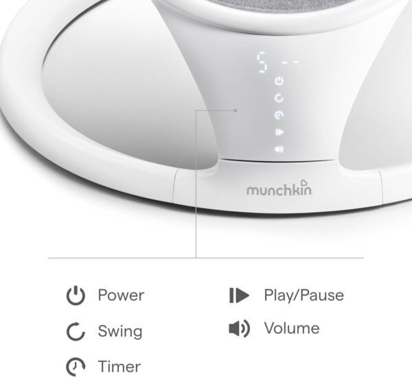 Munchkin Spring 2in1 mazuļu šūpoļkrēsliņš krāsa Grey