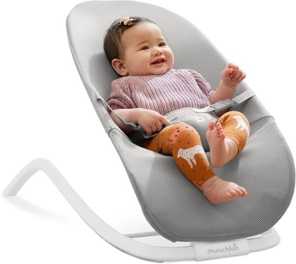 Munchkin Spring 2in1 mazuļu šūpoļkrēsliņš krāsa Grey