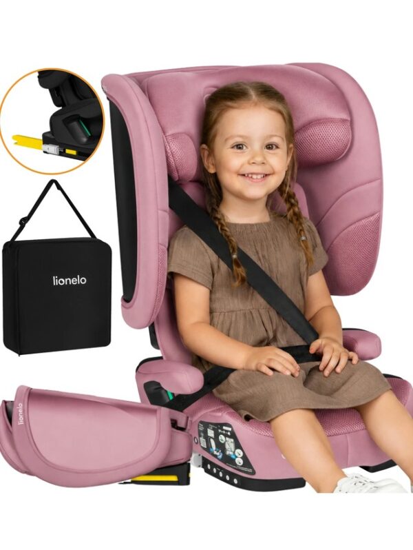 Lionelo ORIN I-Size salokāms autokrēsliņš bērniem 100-150cm krāsa Pink Mauve