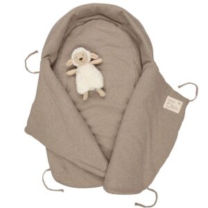 Voksi Wool Wrap mazuļu ietinamā vilnas sedziņa krāsa Walnut