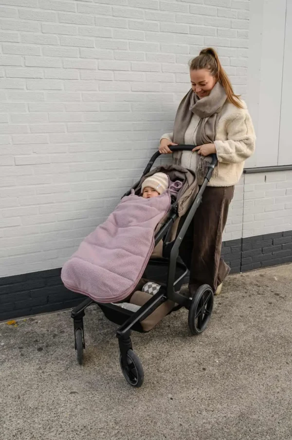 Lodger Bunker Mini guļammaiss autokrēsliņam Teddy freece krāsa Rose