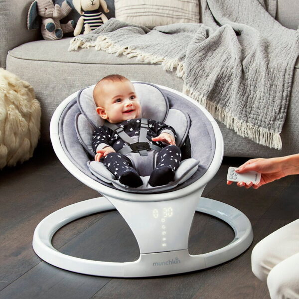 Munchkin Spring 2in1 mazuļu šūpoļkrēsliņš krāsa Grey