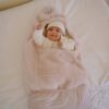 Lodger Wrapper mazuļu ietinamā sedziņa TEDDY krāsa POWDER