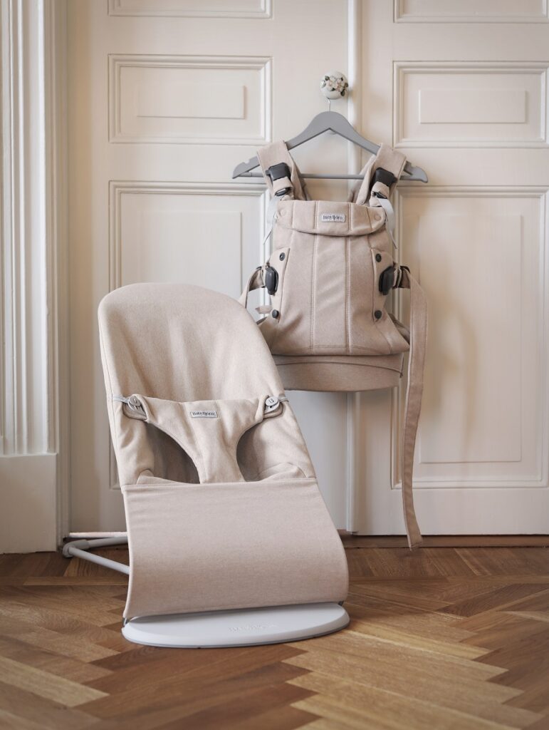 BabyBjorn BLISS šūpuļkrēsls mazuļiem 0-13kg krāsa Light Beige Melange Woven