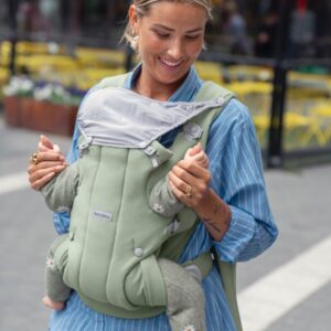 BabyBjorn HOLD ergosoma mazuļiem 0-18mēn. krāsa Light Green Brushed Woven