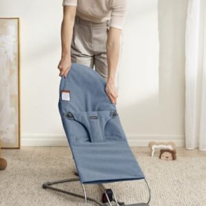 BabyBjorn BLISS šūpuļkrēsls mazuļiem 0-13kg krāsa Blue Melange Woven (Kopija)
