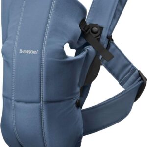 BabyBjorn MINI ergosoma mazuļiem 0-12mēn. krāsa Indigo Blue Woven