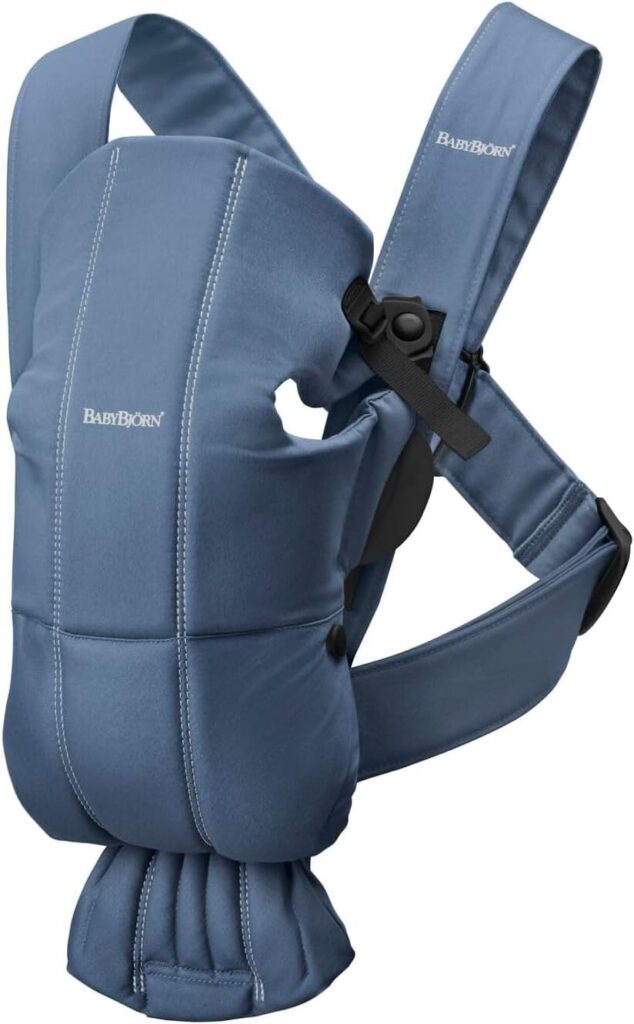 BabyBjorn MINI ergosoma mazuļiem 0-12mēn. krāsa Indigo Blue Woven