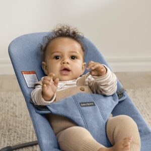 BabyBjorn BLISS šūpuļkrēsls mazuļiem 0-13kg krāsa Blue Melange Woven (Kopija)