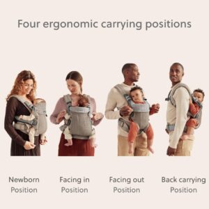 BabyBjorn HOLD ergosoma mazuļiem 0-18mēn. krāsa Brushed Woven Light Green