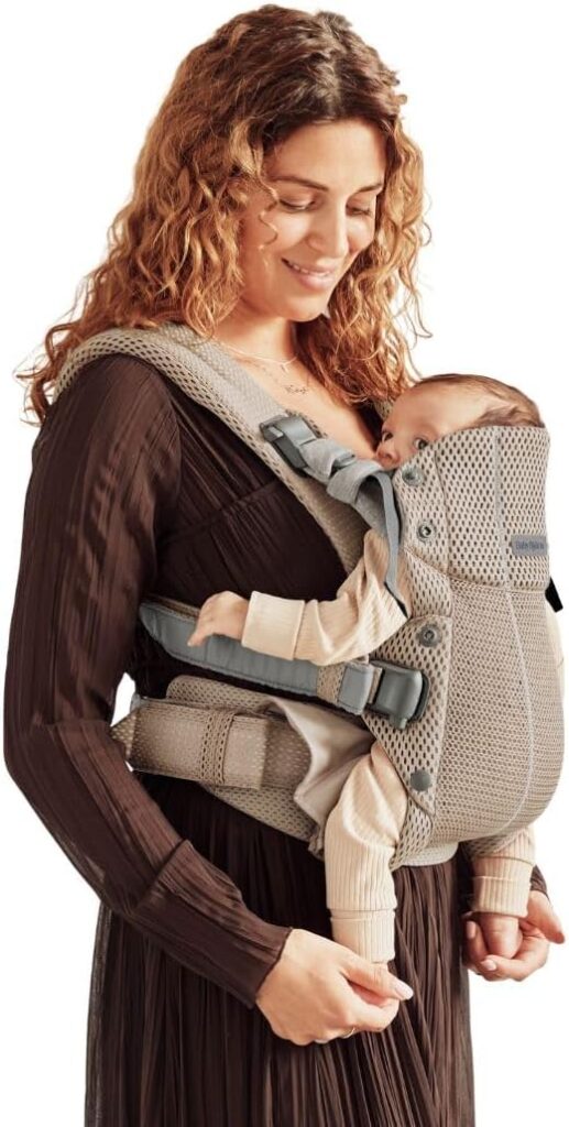 BabyBjorn HOLD ergosoma mazuļiem 0-18mēn. krāsa Brushed Woven Light Green