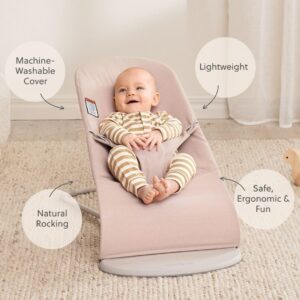 BabyBjorn BLISS šūpuļkrēsls mazuļiem 0-13kg krāsa Light Pink Melange Woven
