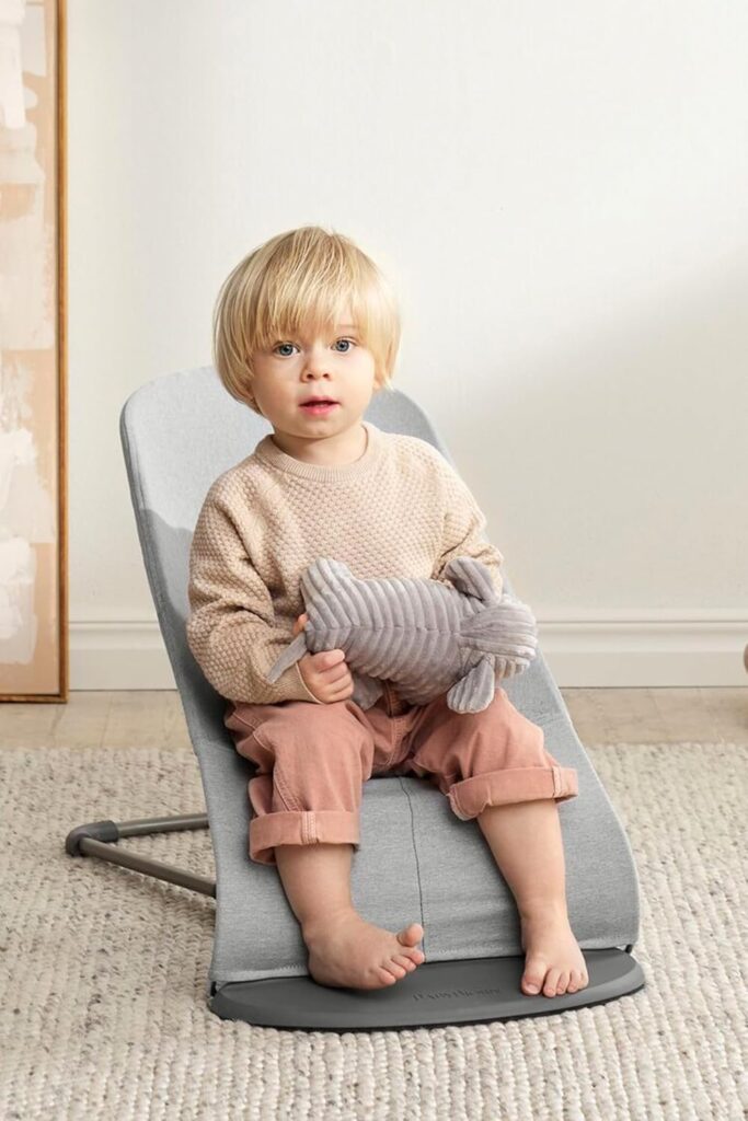 BabyBjorn BLISS šūpuļkrēsls mazuļiem 0-13kg krāsa Light Grey Melange Woven