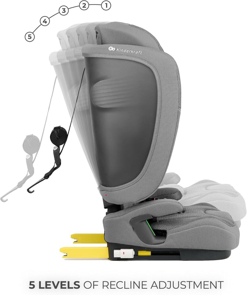 Kinderkraft Fix2Go I-Size salokāms autokrēsliņš bērniem 76-150cm krāsa Grey