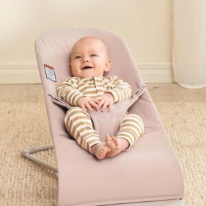 BabyBjorn BLISS šūpuļkrēsls mazuļiem 0-13kg krāsa Light Pink Melange Woven