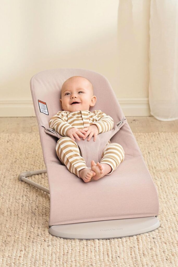 BabyBjorn BLISS šūpuļkrēsls mazuļiem 0-13kg krāsa Light Pink Melange Woven