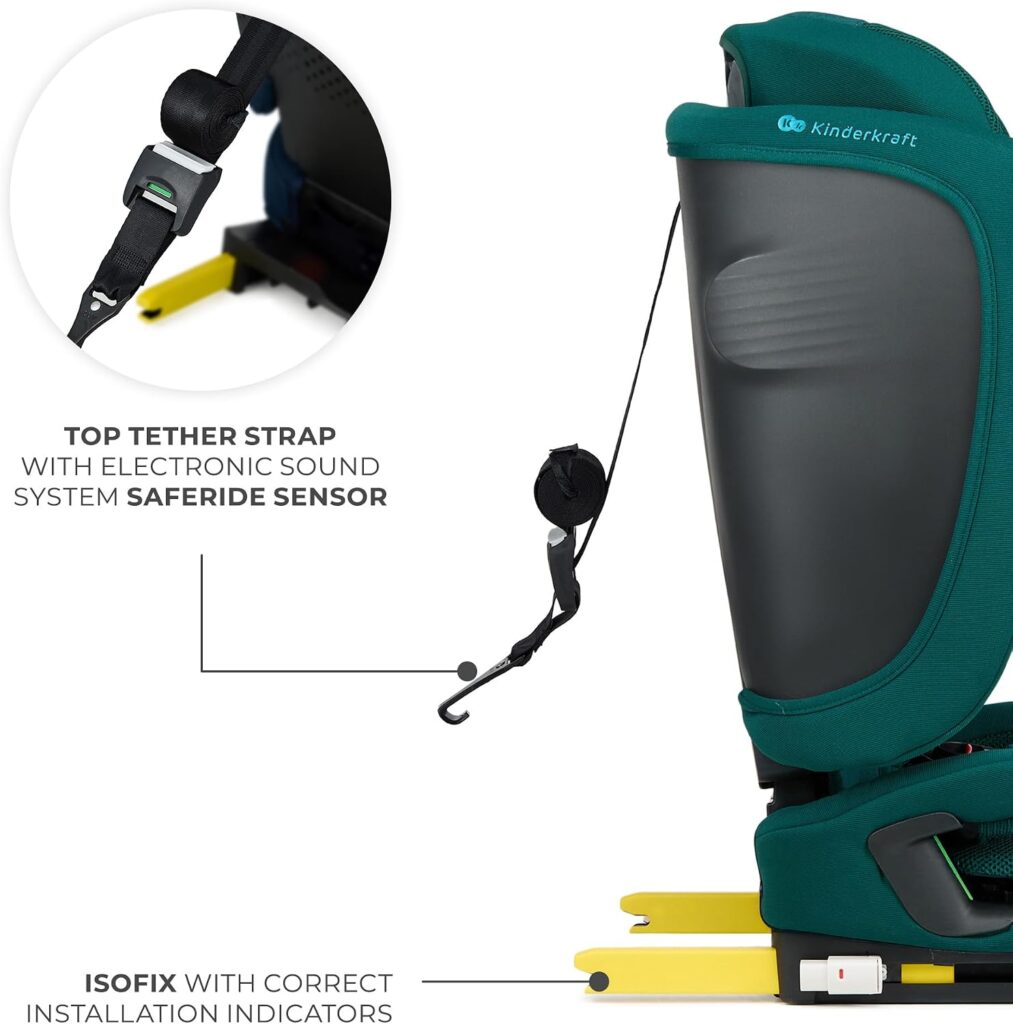 Kinderkraft Fix2Go I-Size salokāms autokrēsliņš bērniem 76-150cm krāsa Green