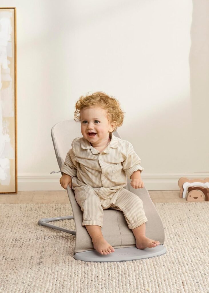 BabyBjorn BLISS šūpuļkrēsls mazuļiem 0-13kg krāsa Light Beige Melange Woven