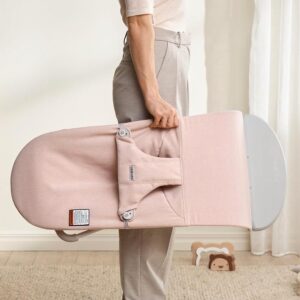 BabyBjorn BLISS šūpuļkrēsls mazuļiem 0-13kg krāsa Light Pink Melange Woven