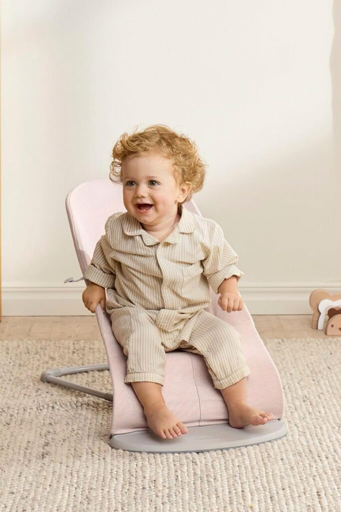 BabyBjorn BLISS šūpuļkrēsls mazuļiem 0-13kg krāsa Light Pink Melange Woven