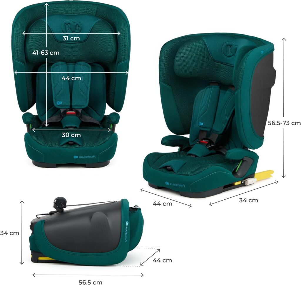 Kinderkraft Fix2Go I-Size salokāms autokrēsliņš bērniem 76-150cm krāsa Green