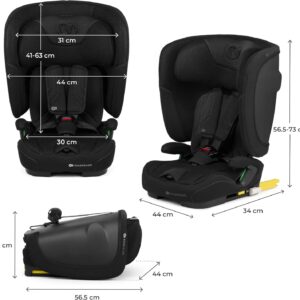 Kinderkraft Fix2Go I-Size salokāms autokrēsliņš bērniem 76-150cm krāsa Black