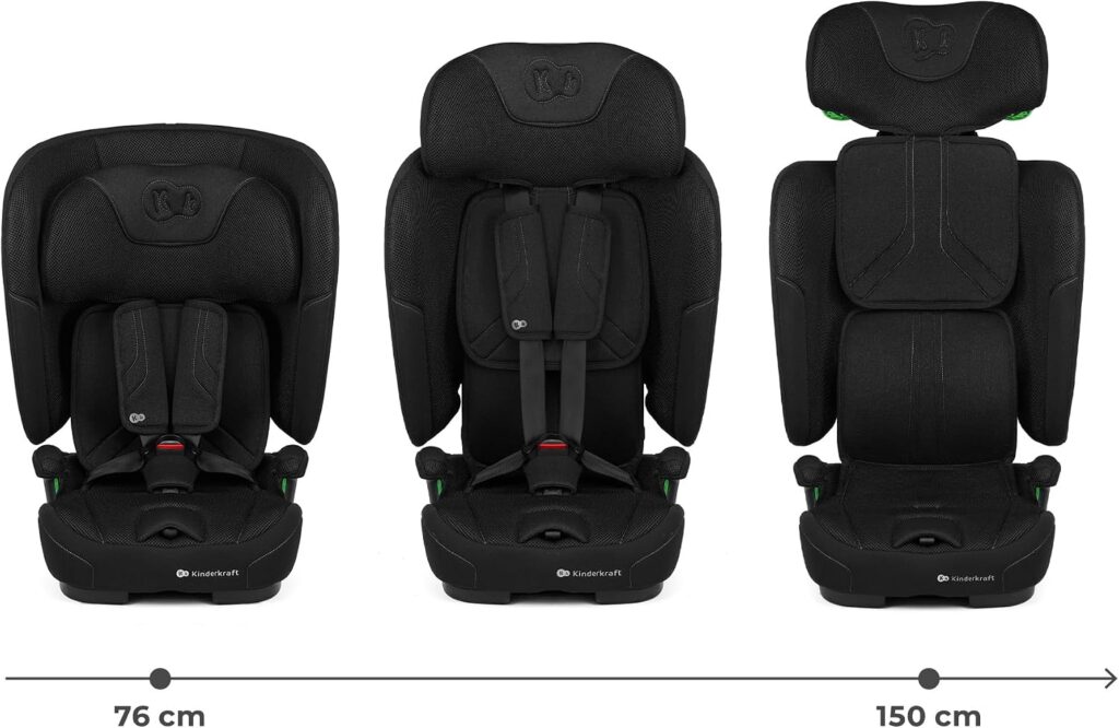 Kinderkraft Fix2Go I-Size salokāms autokrēsliņš bērniem 76-150cm krāsa Black