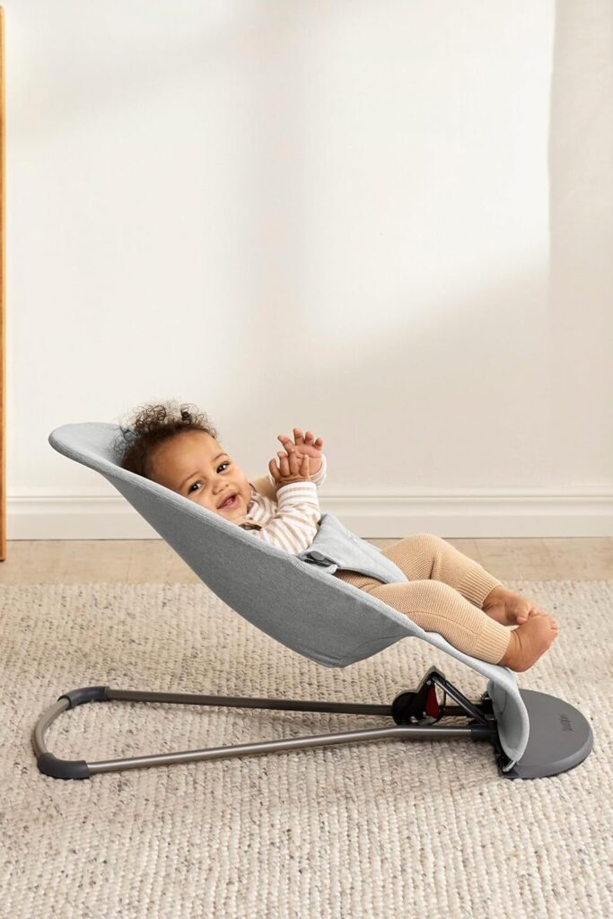 BabyBjorn BLISS šūpuļkrēsls mazuļiem 0-13kg krāsa Light Grey Melange Woven