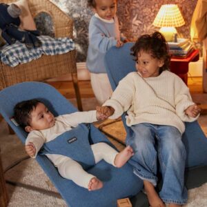 BabyBjorn BLISS šūpuļkrēsls mazuļiem 0-13kg krāsa Blue Melange Woven (Kopija)