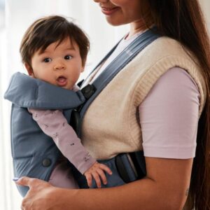 BabyBjorn MINI ergosoma mazuļiem 0-12mēn. krāsa Indigo Blue Woven