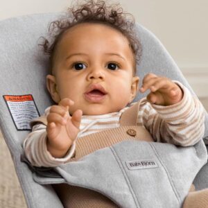 BabyBjorn BLISS šūpuļkrēsls mazuļiem 0-13kg krāsa Light Grey Melange Woven