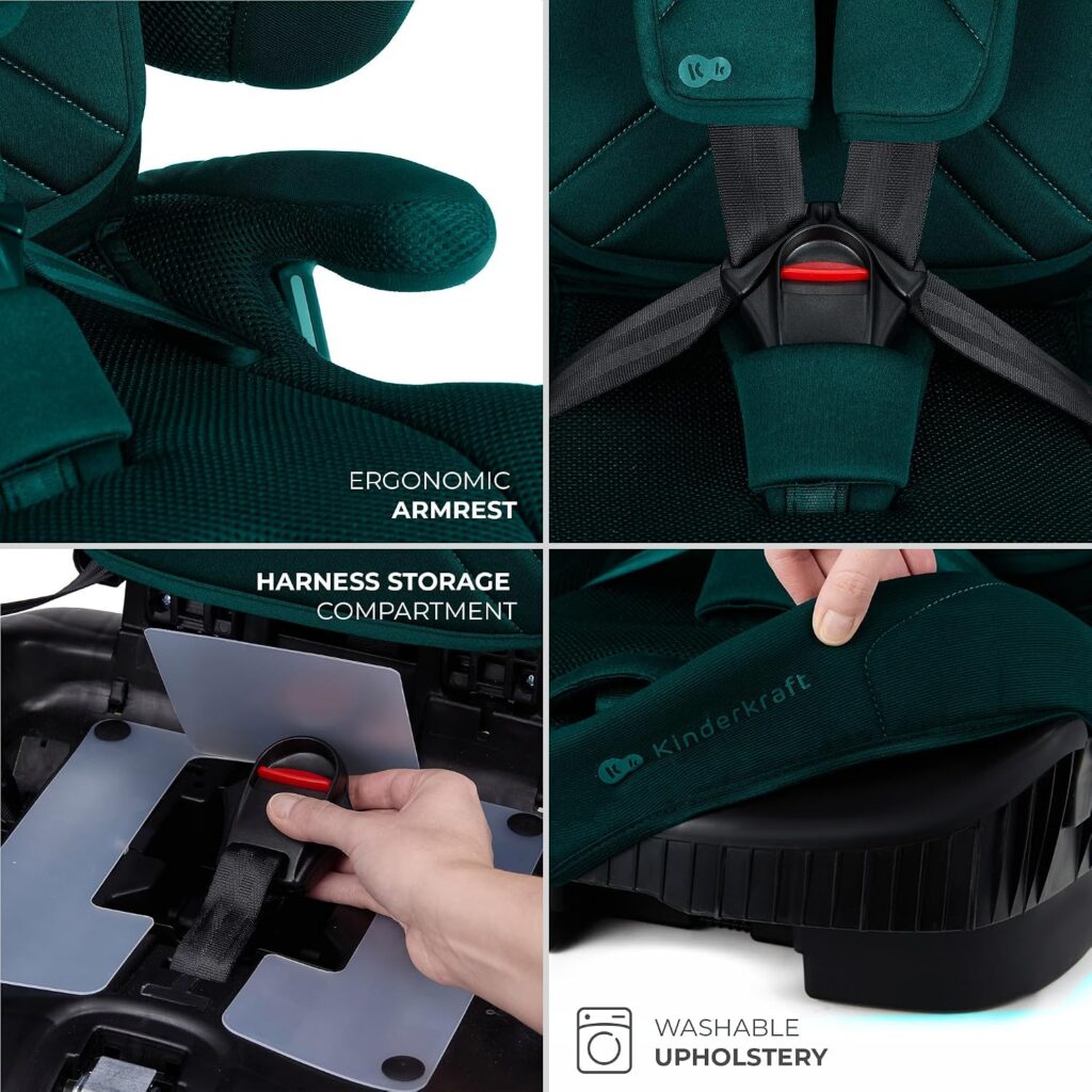 Kinderkraft Fix2Go I-Size salokāms autokrēsliņš bērniem 76-150cm krāsa Green