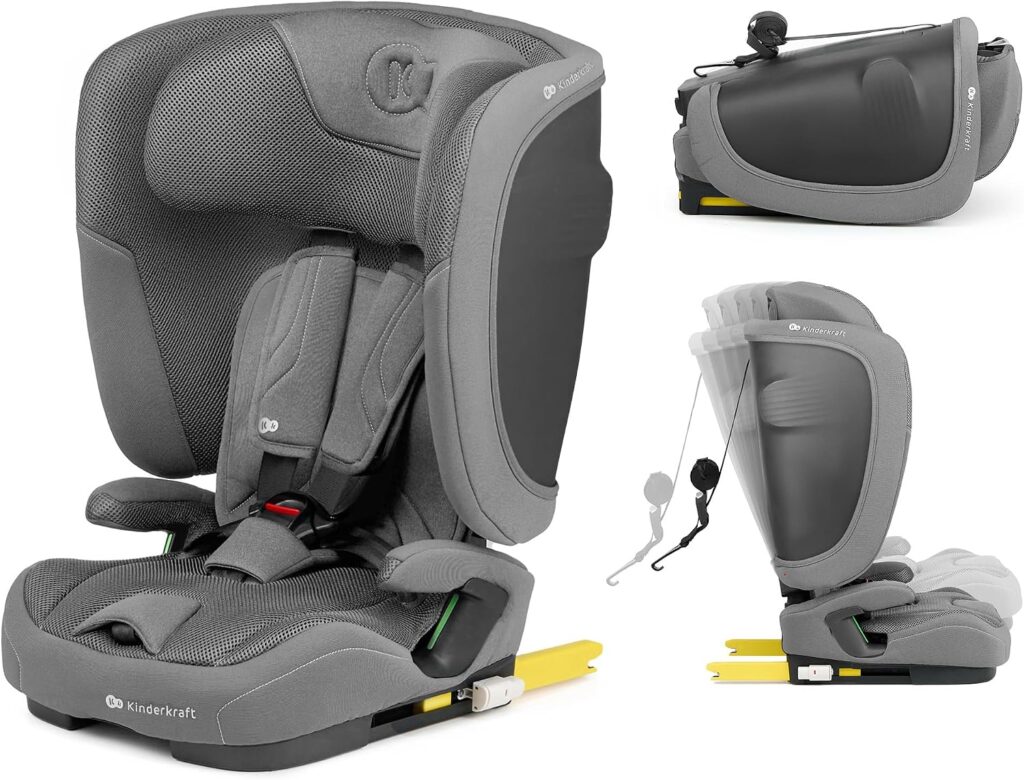 Kinderkraft Fix2Go I-Size salokāms autokrēsliņš bērniem 76-150cm krāsa Grey