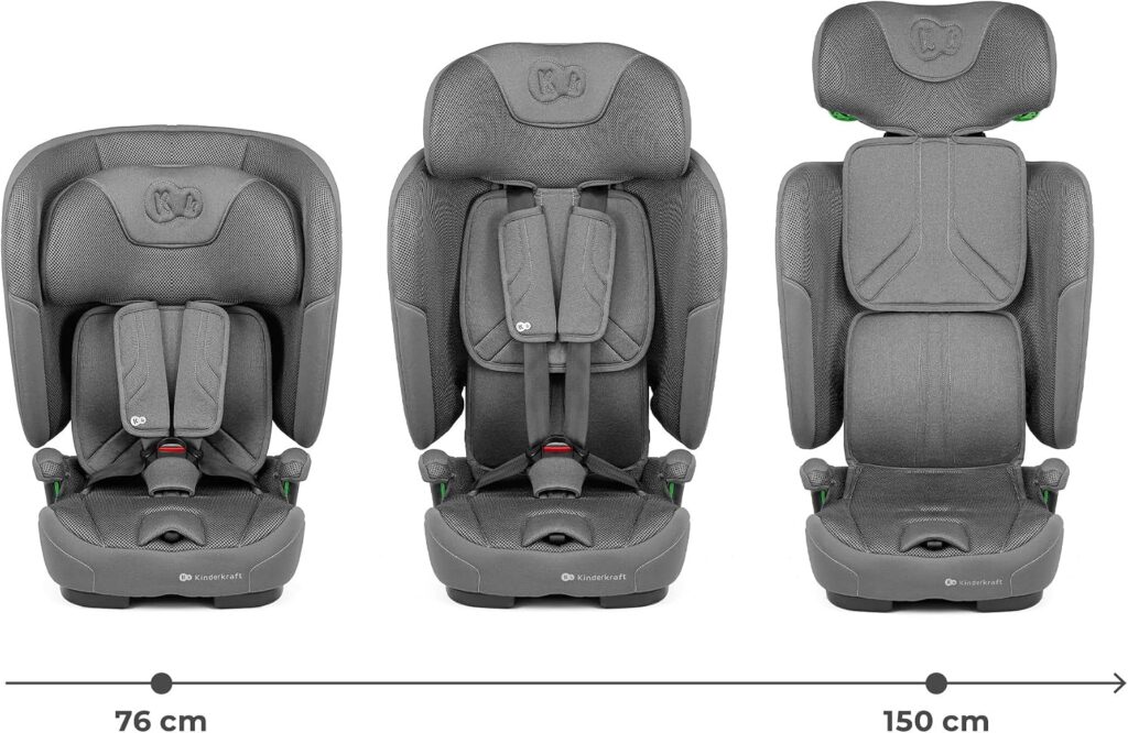 Kinderkraft Fix2Go I-Size salokāms autokrēsliņš bērniem 76-150cm krāsa Grey