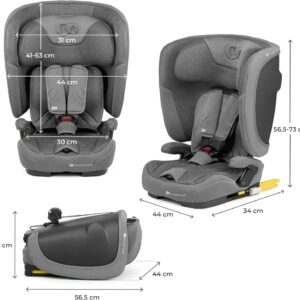 Kinderkraft Fix2Go I-Size salokāms autokrēsliņš bērniem 76-150cm krāsa Grey