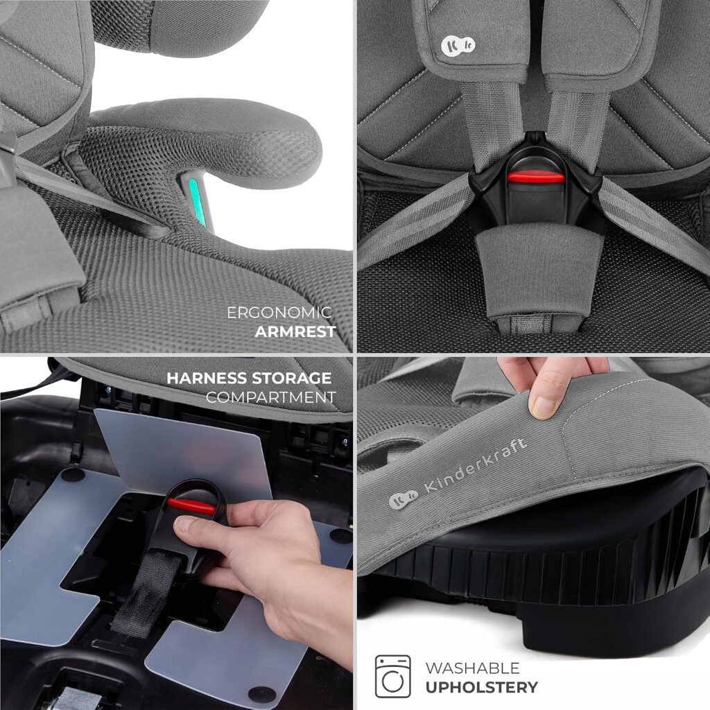 Kinderkraft Fix2Go I-Size salokāms autokrēsliņš bērniem 76-150cm krāsa Grey