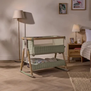 Tutti Bambini CoZee SENSE mazuļu gultiņa ar vadības paneli krāsa Drifted Oak-Eucalyptus