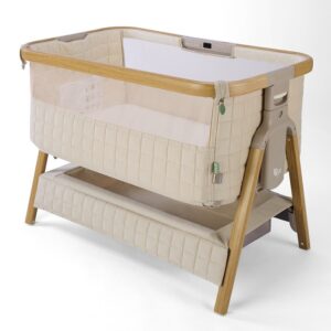 Tutti Bambini CoZee SENSE mazuļu gultiņa ar vadības paneli krāsa Toasted Oak-Sand
