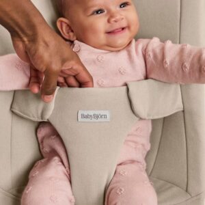 BabyBjorn BEGIN šūpuļkrēsls mazuļiem 0-9kg krāsa Sand Grey Brushed Woven
