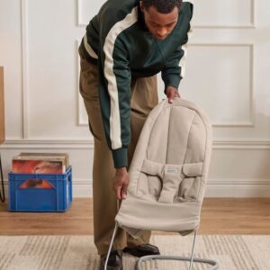 BabyBjorn BEGIN šūpuļkrēsls mazuļiem 0-9kg krāsa Sand Grey Brushed Woven