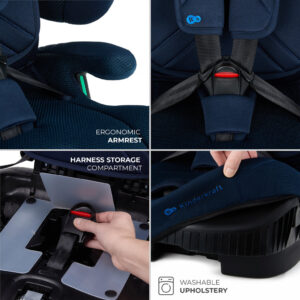 Kinderkraft Fix2Go I-Size salokāms autokrēsliņš bērniem 76-150cm krāsa Navy