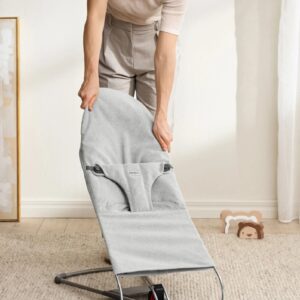 BabyBjorn BLISS šūpuļkrēsls mazuļiem 0-13kg krāsa Light Grey Melange Woven