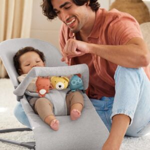 BabyBjorn BLISS šūpuļkrēsls mazuļiem 0-13kg krāsa Light Grey Melange Woven