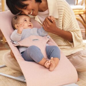 BabyBjorn BLISS šūpuļkrēsls mazuļiem 0-13kg krāsa Light Pink Melange Woven