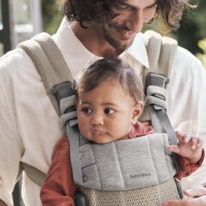 BabyBjorn HOLD ergosoma mazuļiem 0-18mēn. krāsa Brushed Woven Light Green