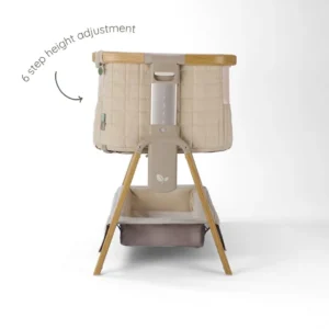 Tutti Bambini CoZee SENSE mazuļu gultiņa ar vadības paneli krāsa Toasted Oak-Sand