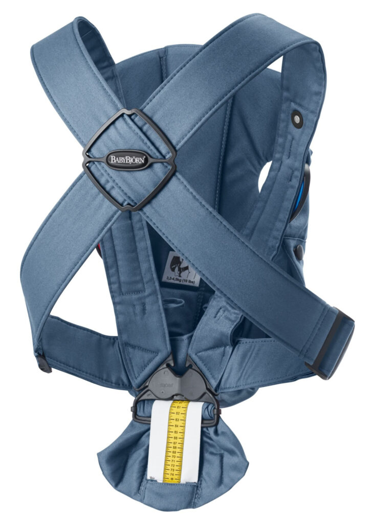 BabyBjorn MINI ergosoma mazuļiem 0-12mēn. krāsa Indigo Blue Woven