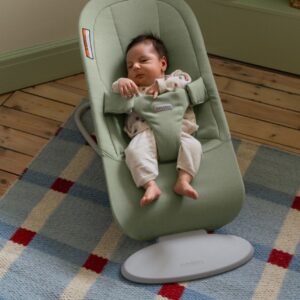 BabyBjorn BEGIN šūpuļkrēsls mazuļiem 0-9kg krāsa Light Green Brushed Woven