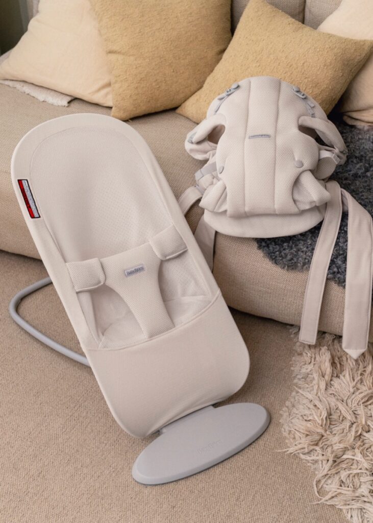 BabyBjorn BEGIN šūpuļkrēsls mazuļiem 0-9kg krāsa Airy Soft Mesh Cream