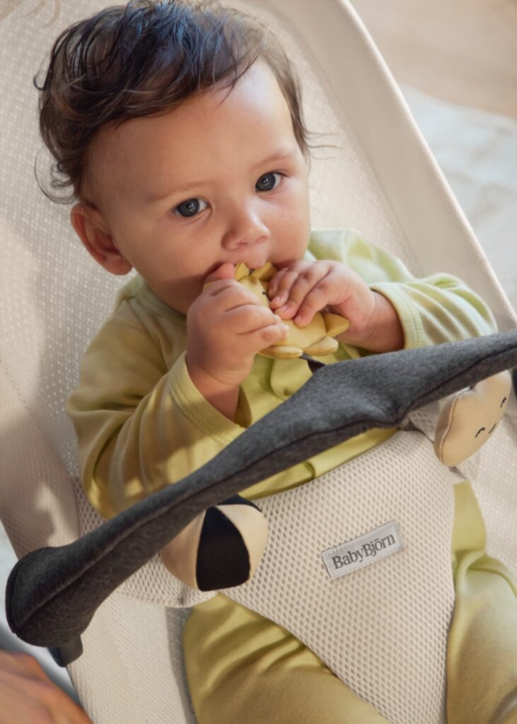 BabyBjorn BEGIN šūpuļkrēsls mazuļiem 0-9kg krāsa Airy Soft Mesh Cream